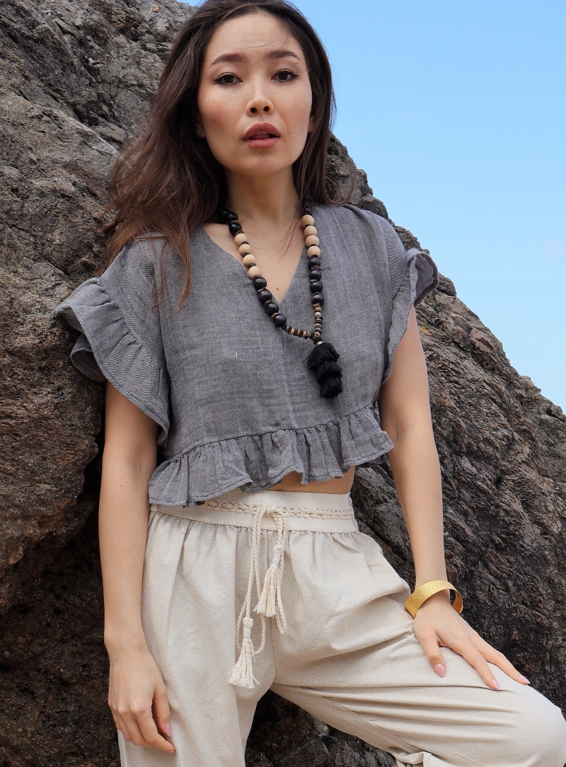 Lavanda Linen Şile Fabric 