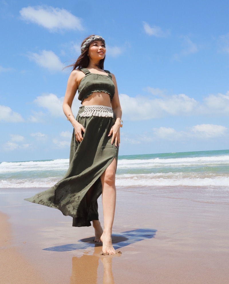 Magnolia Crop & Skirt Set