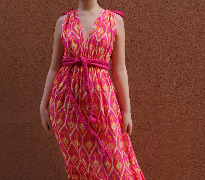 SELENE IKAT MAXİ DRESS