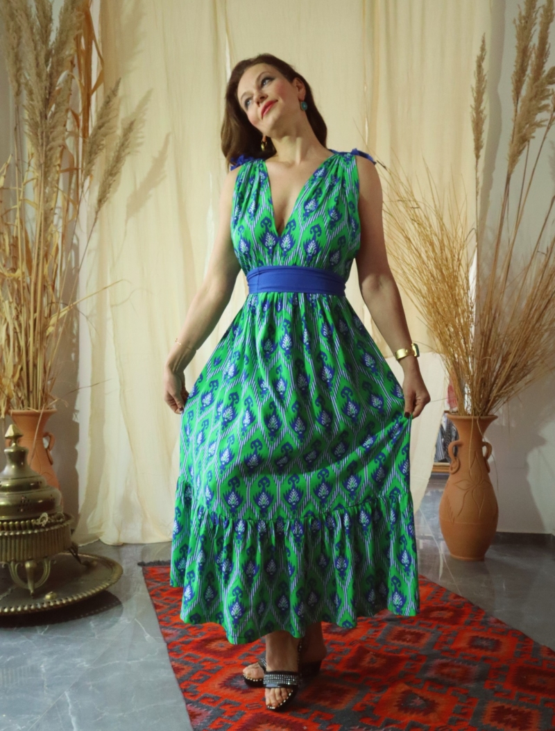 SELENE IKAT MAXİ DRESS