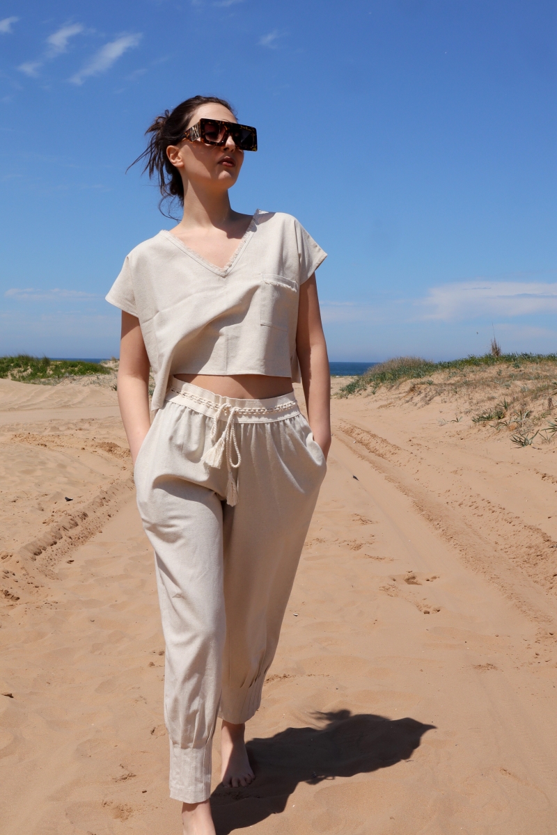 Lavanda Linen Şile Fabric 