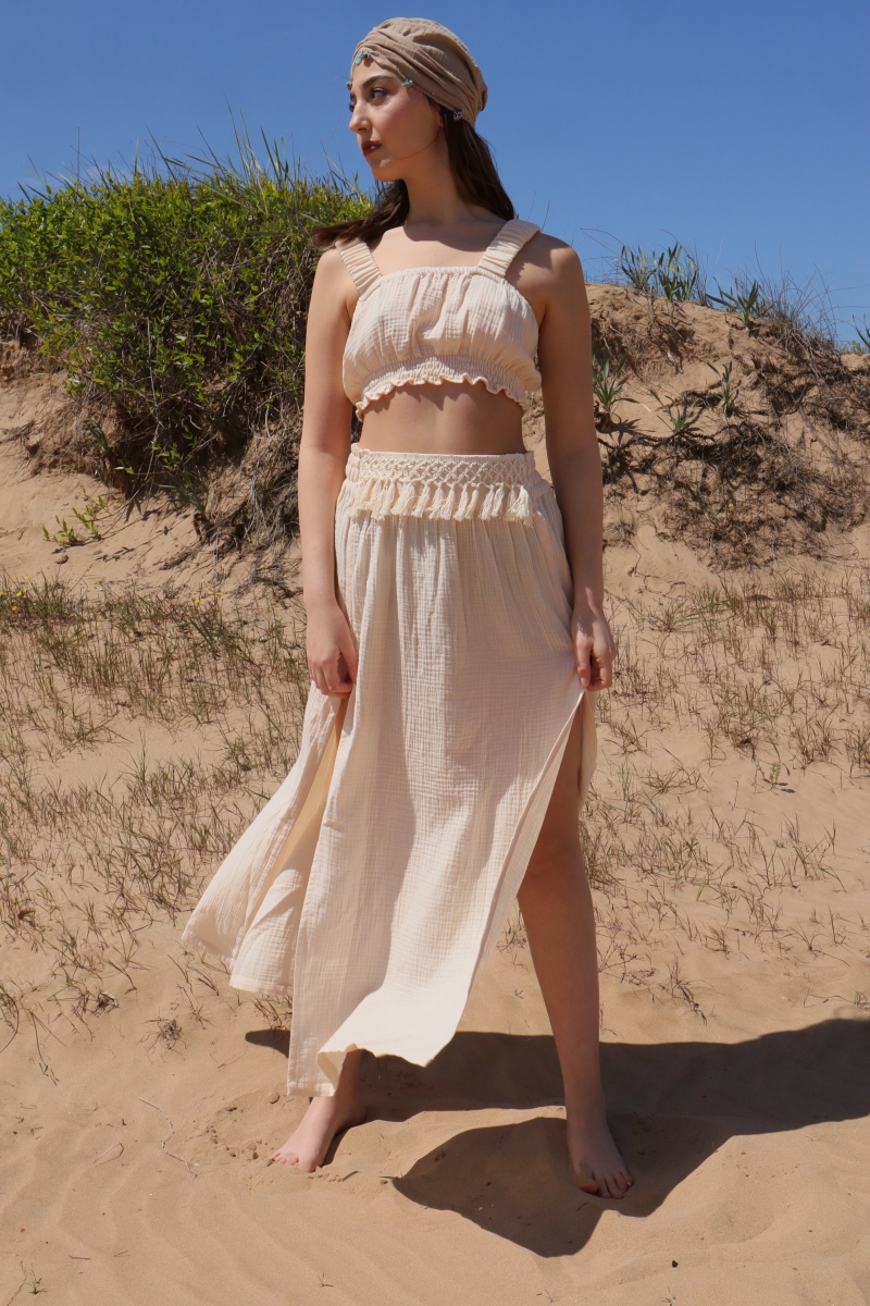 Magnolia Crop & Skirt Set